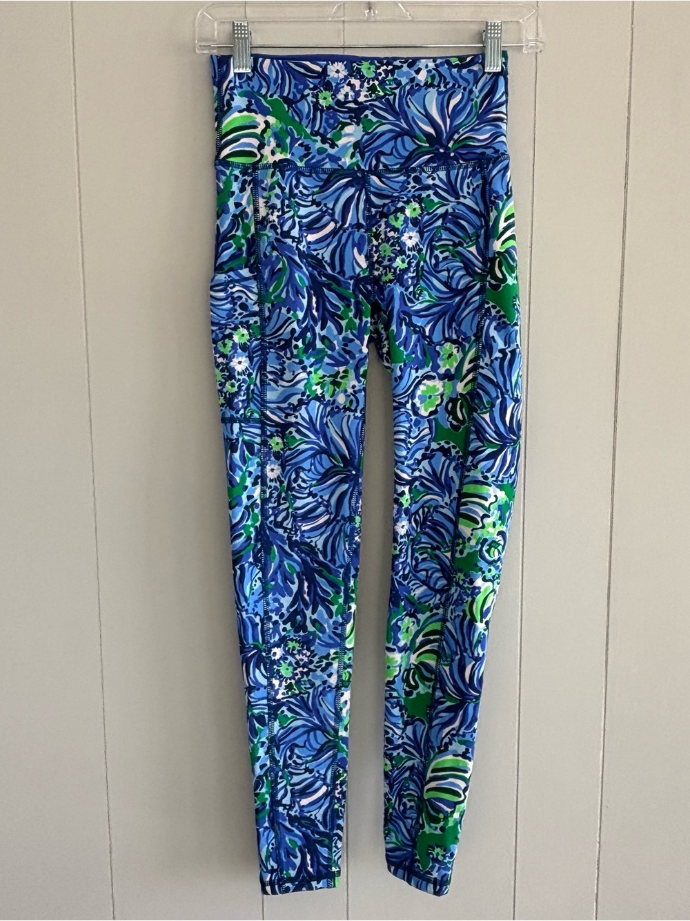Lilly Pulitzer Blue, Green & White Floral Leggings